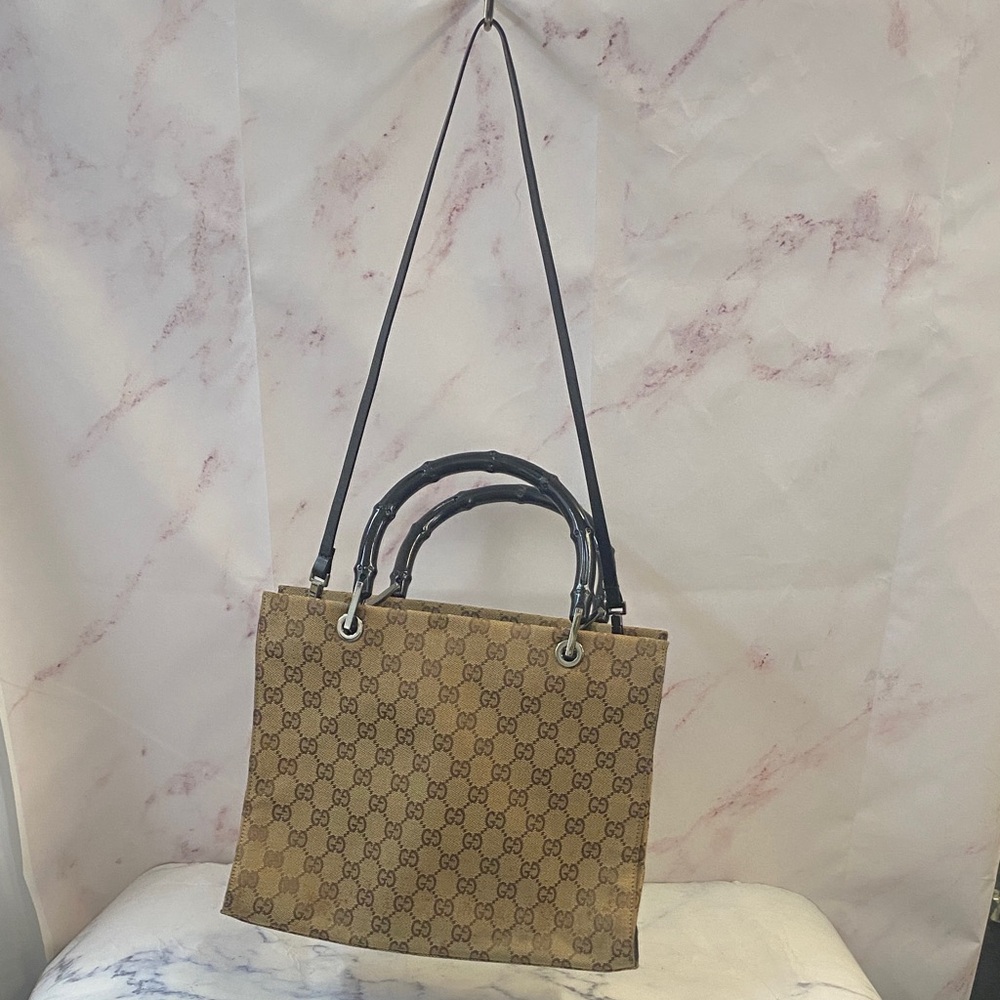 GUC Gucci Canvas Tote - Picture 4 of 8